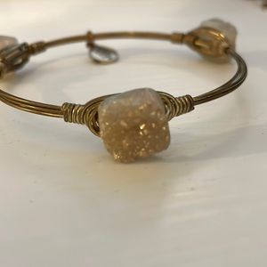 Gold druzzy Bourbon and Boweties bracelet